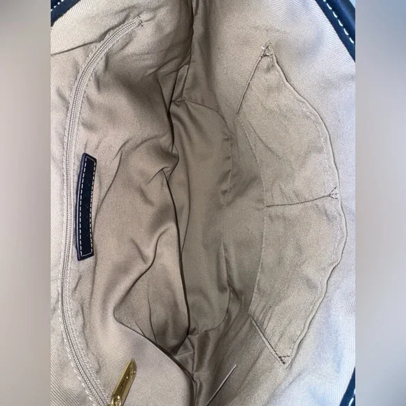 TALBOTS BLUE PACKABLE PAPER-STRAW WOMENS TOTE BAG SHOULDER PURSE - Picture 12 of 15